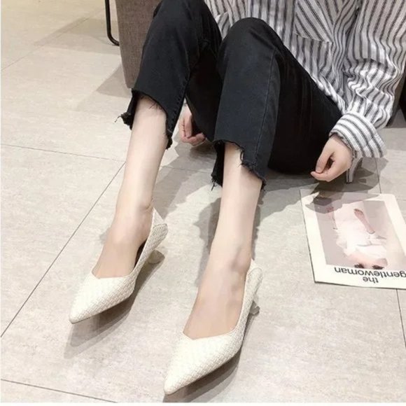Women New autumn pointed toe pumps stiletto medium heel - Picture 9 of 9